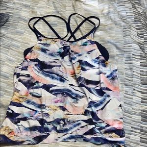 Athleta vivid side tie tankini top